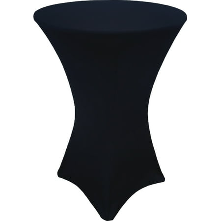 

30 x 42 Black Stretch Fitted Spandex Highboy Cocktail Cover -by Banquet Tables Pro