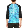 thumbnail image 2 of Halloween Octopus Kraken Skeleton Ribs Costume Mens Raglan T Shirt White-Black SM, 2 of 2
