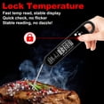 thumbnail image 3 of JILhome Meat Thermometer Digital, Instant Read Food Thermometer, Waterproof Grill Thermometer for Cooking Kitchen Gadgets, Oven Grill Candy BBQ, Gifts for Him Dad Men Birthday, Black, 3 of 8