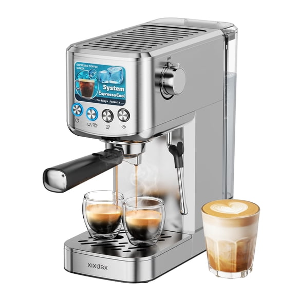 Máquina de espresso XIXUBX de 20 bares con espumador de leche y tanque de 1,25 L