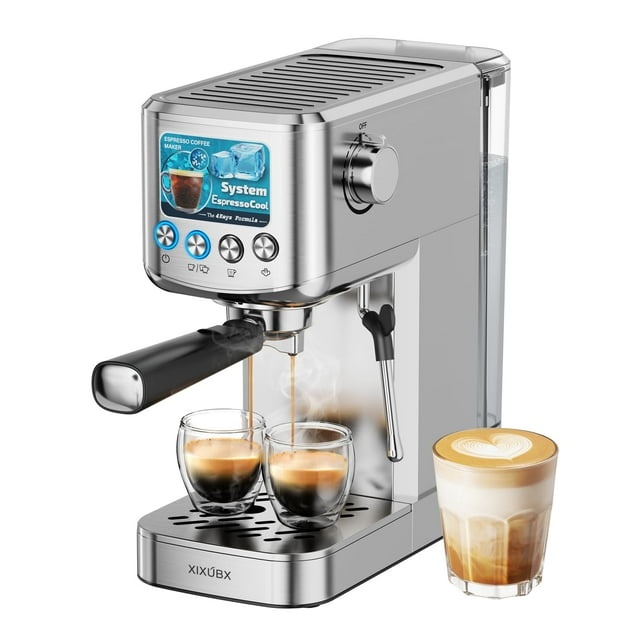 Máquina de espresso XIXUBX de 20 bares con espumador de leche y tanque de 1,25 L