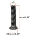 thumbnail image 3 of Uxcell M3 x 8mm Phillips Screw Fastener Black Zinc Plated 500 Pack, 3 of 5