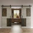 thumbnail image 3 of Coast Sequoia Inc Coast Sequoia 48in./60in./72in./84in. x 84in. S Series Multi-Color Pine Wood Double Sliding Barn Door With Hardware Kit Kona, 3 of 5