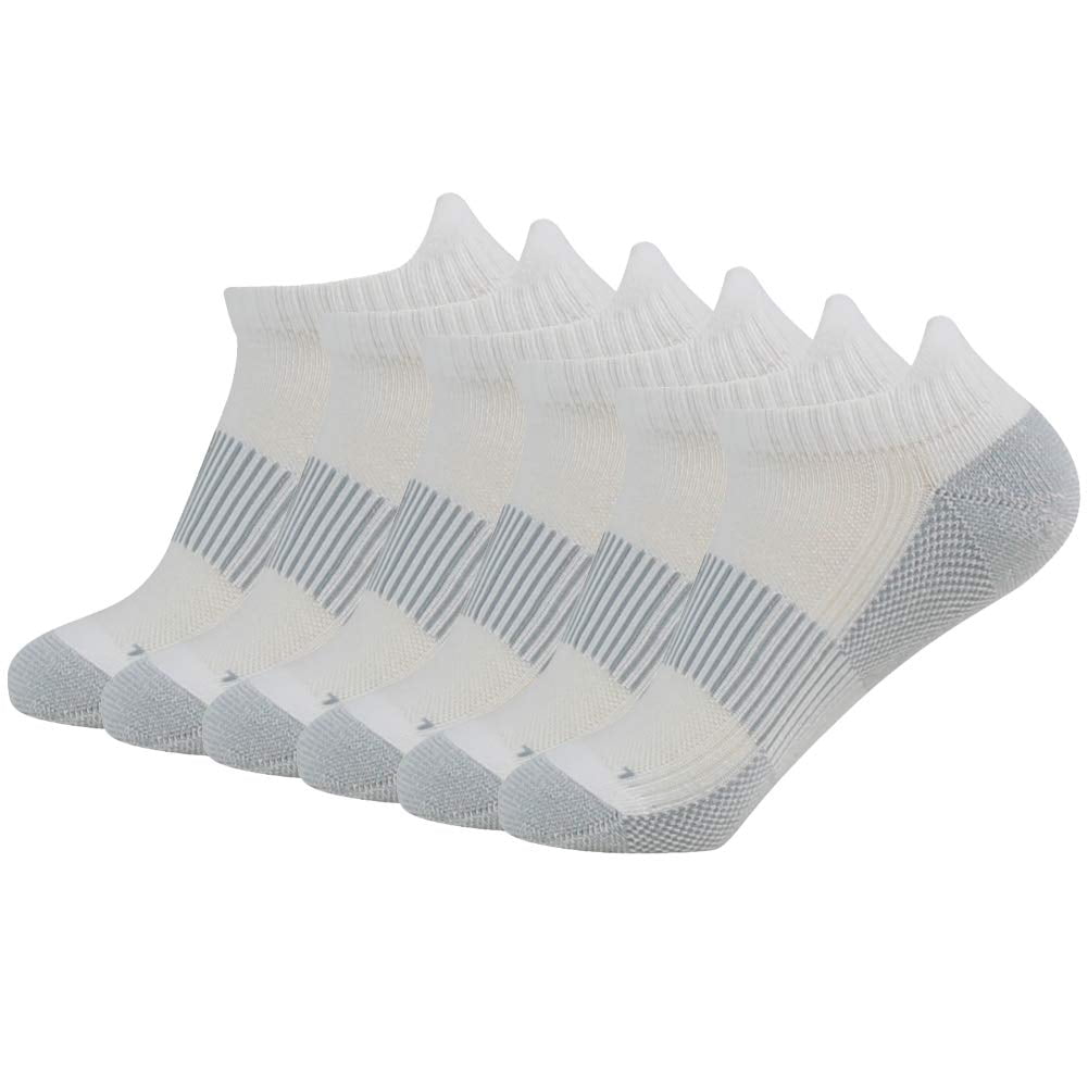 FOOTPLUS Men and Women Copper Low Cut Arch Support Golf Running Hiking Around House Floor Socks