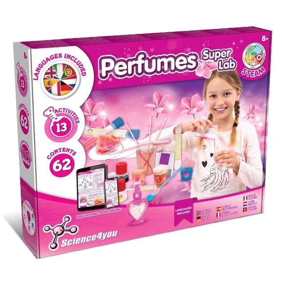 Science4you Super Perfume Making Kit for Kids 8  Years Old - Make Your Own Perfumes for Girls   13 DIY Crafts for Kids, Toys, Games and Gifts for Girls Age 8 9 10 11 12 