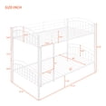 thumbnail image 5 of Aukfa Metal Bunk Bed Twin over Twin, Convertible to 2 Twin Bed Frame, White, 5 of 10