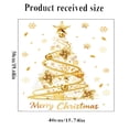 thumbnail image 4 of KOYPTL 3 Sheets Christmas Window Clings Gold Glitter Christmas Stickers Wreath Ball Xmas Tree Removable Winter Window Stickers Decals for Christmas Party Decorations Home School Office Windows Glass, 4 of 4