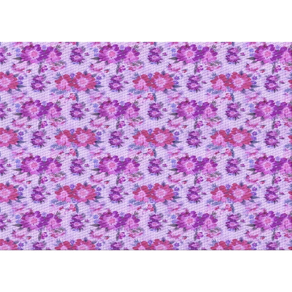 Ahgly Company Machine Washable Indoor Rectangle Transitional Crimson Purple Area Rugs, 5' x 8'