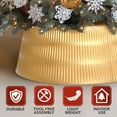 thumbnail image 5 of Stephan Roberts 28 in Christmas Tree Collar, Christmas Tree Cover for Holiday Decor, Metallic Gold, 5 of 9