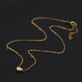 thumbnail image 5 of Collier Initial Coeur Acier Inoxydable Mini Coeur Lettre Collier 14K Plaqué Or Acier Titane ----- Or I, 5 of 5