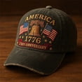 thumbnail image 2 of Usa 250th Anniversary Cap - America 250th Anniversary Baseball Cap for Men Cool Washed Distressed Baseball Cap, 2 of 4