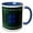 Blue/White, variant on 3drose, Image of Macintyre Clan Kilt Scottish Tartan Plaid Pattern, 11oz Two-tone Red Mug