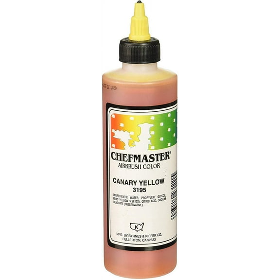 Chefmaster Airbrush Spray Food Color, 9-Ounce, Canary Yellow
