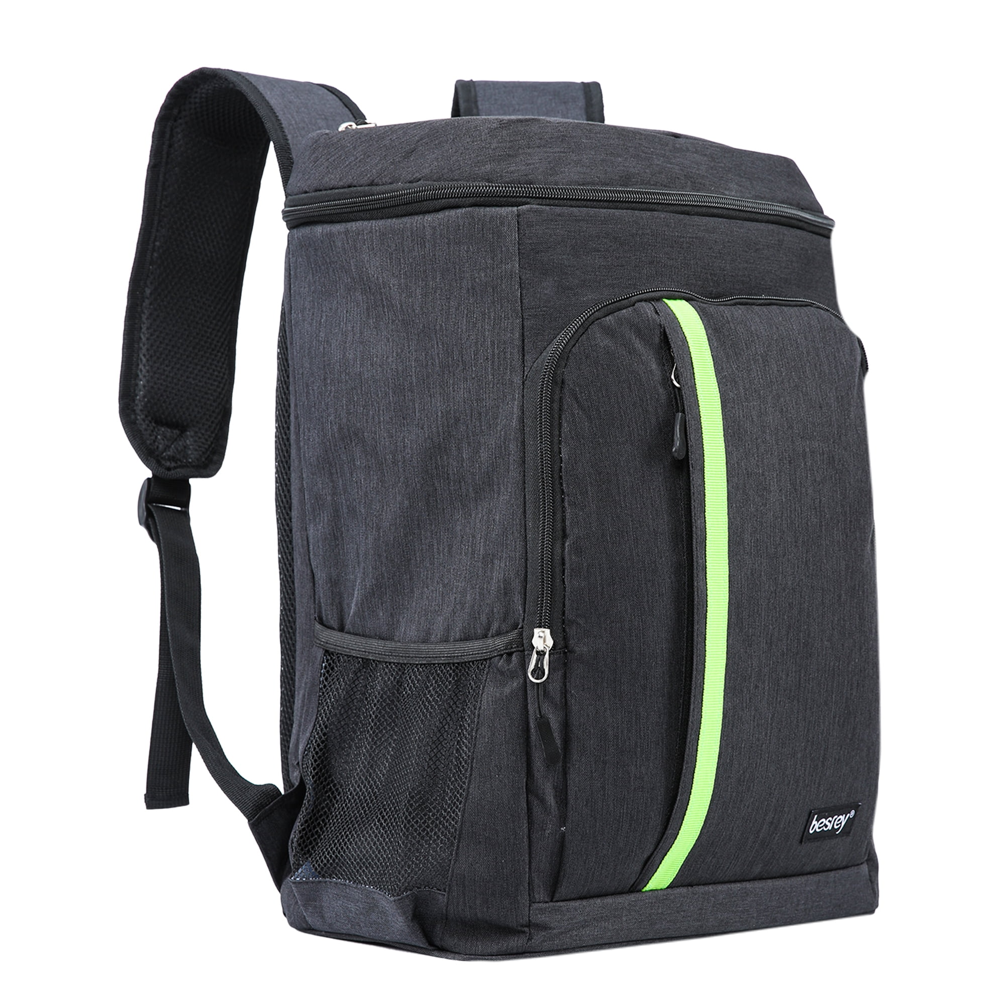 Besrey Cooler Backpack,30L Soft Lightweight Leakproof Cooler Backpack,Insulated Cooler Bag,Portable Soft Cooler Bag Waterproof for Beach, Travel, Camping,Black