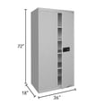 thumbnail image 3 of Sandusky Lee 36"W x 18"D x 72"H 5-Shelf Steel Storage Cabinet with Keyless Electronic Handle, 3 of 4