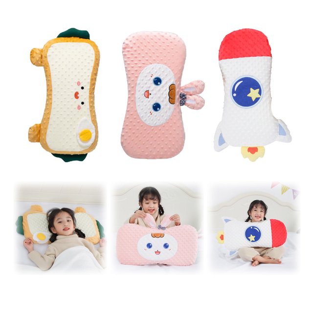 Almohada para niños, almohada para dormir mejor, cojín para niños, ergonómico, transpirable, agradable para la piel, almohada con memoria, almohada de dibujos animados para niños, regalos de Navidad,