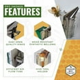 thumbnail image 3 of Foxhound Bee Co Large Pro Stainless Steel Bee Smoker for Beekeeping with Tall Heat Chamber, Burn Shield, Green Bellow and Heavy Duty Features, 3 of 5
