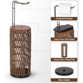 thumbnail image 6 of Free Standing Toilet Paper Holder Stand with Storage,Holder Floor Stand Storage Rattan Bathroom Decorfor Bathroom,Coffee, 6 of 6