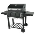 thumbnail image 5 of Grill Boss 24 Inch Charcoal BBQ Grill with Side Shelves, Built-In Thermometer, Black, 5 of 13