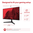 thumbnail image 3 of onn 24" FHD (1920 x 1080p) 144Hz 1ms AMD FreeSync Gaming Monitor with Cables, Black, 3 of 7