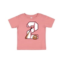 Inktastic Baseball Second Birthday Two Years Old Boys or Girls Baby T-Shirt