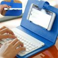 thumbnail image 4 of Clavier pour ipad, Clavier Sans Fil en Cuir, Mini Clavier Portable Sans Fil Bluetooth avec Étui en Cuir pour Téléphone Intelligent, Rouge, 4 of 5