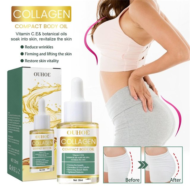 Aceite Corporal Compacto de Colágeno Aceite Corporal Reafirmante de Colágeno | Aceite corporal de elevación de colágeno instantáneo, aceite corporal de elevación de colágeno, suero de colágeno envejec