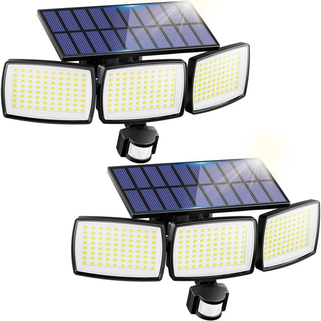 Luz Solar Exterior AIXPI con 240 LED y Batería de 3000 mAh IP65