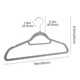 thumbnail image 4 of Velvet Hanger 30 Pack- Non Slip Dress Hanger with Accessory Bar Space Saving, Strong and Durable with 360 Degree Chrome Swivel Hook, Contoured Shoulder for Women Shirts Clothes Coat Suit Pants (Gray), 4 of 6