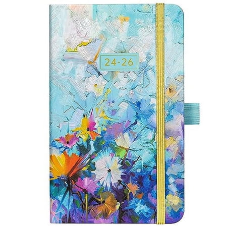 2024-2026 Pocket Planner/Calendar - 3 Year Monthly Planner 2024-2026, January 2024 - December 2026, 6.3" x 3.8", 60 Notes Pages, Inner Pocket, Pen Loop, Elastic Closure, Perfect Organizer for Purse