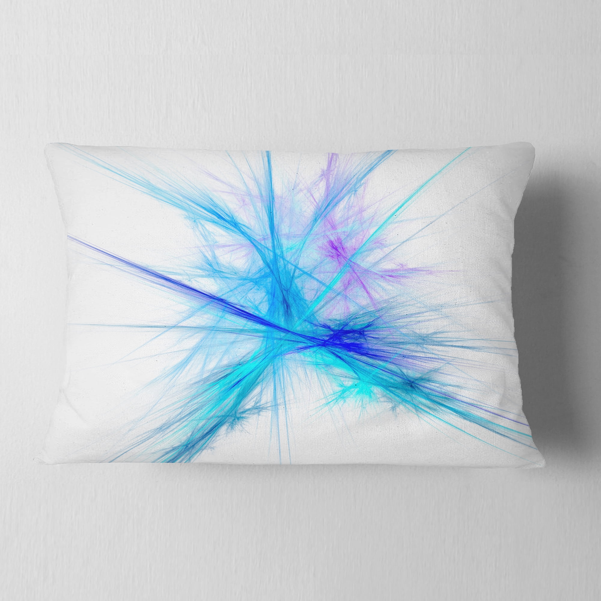 Designart Criss Cross Spectrum of Light - Abstract Throw Pillow - 12x20