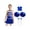 B Blue, variant on TiaoBug Kids Girls Cheerleading Dress Outfit Cheer Leader Uniform with Pom Poms Socks Costumes Set B White&Black 12
