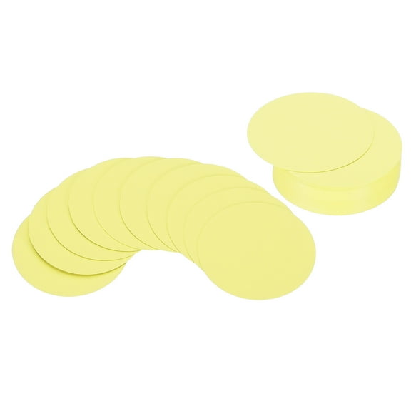 Uxcell 2inch Circle Card Stock, 50Pcs Round Shape Cutouts Paper Thick Cardstock Coaster for DIY Projects, Light Yellow