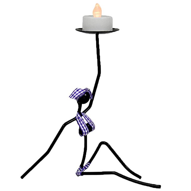 Portavelas LED Candelabro De Hierro Adorno De Mesa De Comedor Para El Hogar - Púrpura, Zulema Candelabro Bikini Girl