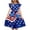 Multicolor A22, variant on Edvintorg Girls Flutter Sleeve Dress 4Th Of July Crewneck Party Dresses Ruffle Hem Lightweight Beach Dress Size 5-14