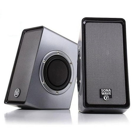 GOgroove SonaVERSE O2 Computer Speaker System with Universal USB Power, Passive Subwoofers and Built-in Volume Control for Laptop and Desktop Computers