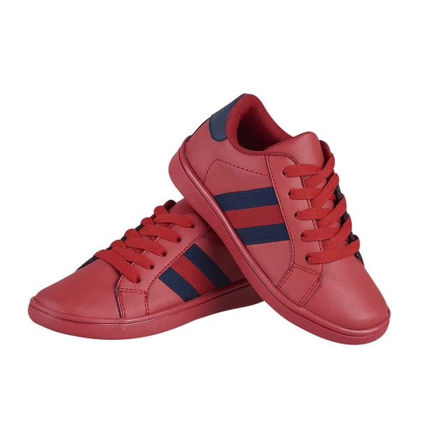 Tenis Urbano Niño Casual Rojo Cordones Castalia Casual