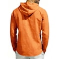 thumbnail image 5 of fatyb Mens Hooded Shirts Button up Long Sleeve Casual Pullover Lightweight Loose Beach Vacation Hoodies, 5 of 7