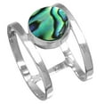 thumbnail image 1 of 925 Sterling Silver Ring For Women - Teens Multicolor Natural Abalone Shell Gemstone Silver Ring Size 9.5 Fashion Silver Ring Size 9.5 Easter Gift For Girl Friend Gemstone 925 Silver Jewelry, 1 of 6