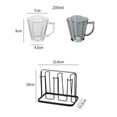 thumbnail image 2 of Juego de 6 vasos de agua de vidrio con asas y soportes, juego de tazas de vidrio con forma de flor de 7 oz., 2 of 7