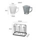 thumbnail image 2 of Juego de 6 vasos de agua de vidrio con asas y soportes, juego de tazas de vidrio con forma de flor de 7 oz., 2 of 7