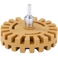 thumbnail image 2 of 4Inch 20mm Thickness Car Pneumatic Scrubbing Discs Peel Off Disc Rubber Scrubbing Wheel For Decal Scratches Car Sticker Removal Tools Yellow, 2 of 5