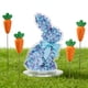 thumbnail image 3 of Figura de Conejo Artificial de Hortensias Azules con Lazo – Decoración de Mesa para Primavera y Pascua, 3 of 7