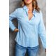 thumbnail image 3 of ABPHQTO Camisa Básica Mujer Azul Cielo Textura Color Sólido, 3 of 5