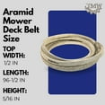 thumbnail image 3 of Jeremywell Mower Deck  Belt Made with Aramid Fibers 754-04060B fits MTD Cub Cadet 954-04060c 954-04060B,  1/2"x96-1/2", 3 of 6