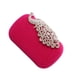 thumbnail image 2 of Qarigey Bolso de mano moderno y funcional para elegantes bolsos de noche para viajeros, bolso de mano, práctico, ligero y duradero Bolsas de mensajero y de hombro Rosa roja pavo real blanco, 2 of 6
