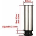 thumbnail image 3 of Juego de 8 patas para muebles Ormromra Ajustables O 50 mm Altura 150 mm Metal Acero Inoxidable, 3 of 5