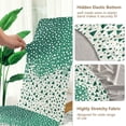 thumbnail image 5 of Yayeee 2 Pack Dining Chair Covers Stretch Parson Chairs Slipcovers Seat Protector, Green and White Pattern, 5 of 6