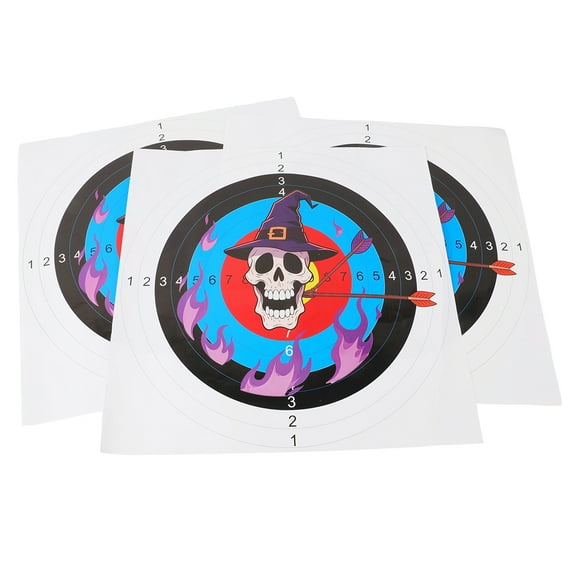 41x41cm Halloween Skull Shooting Target Paper, Coated Paper, 10 Sheets per Pack, Durable Training and Fun Targets