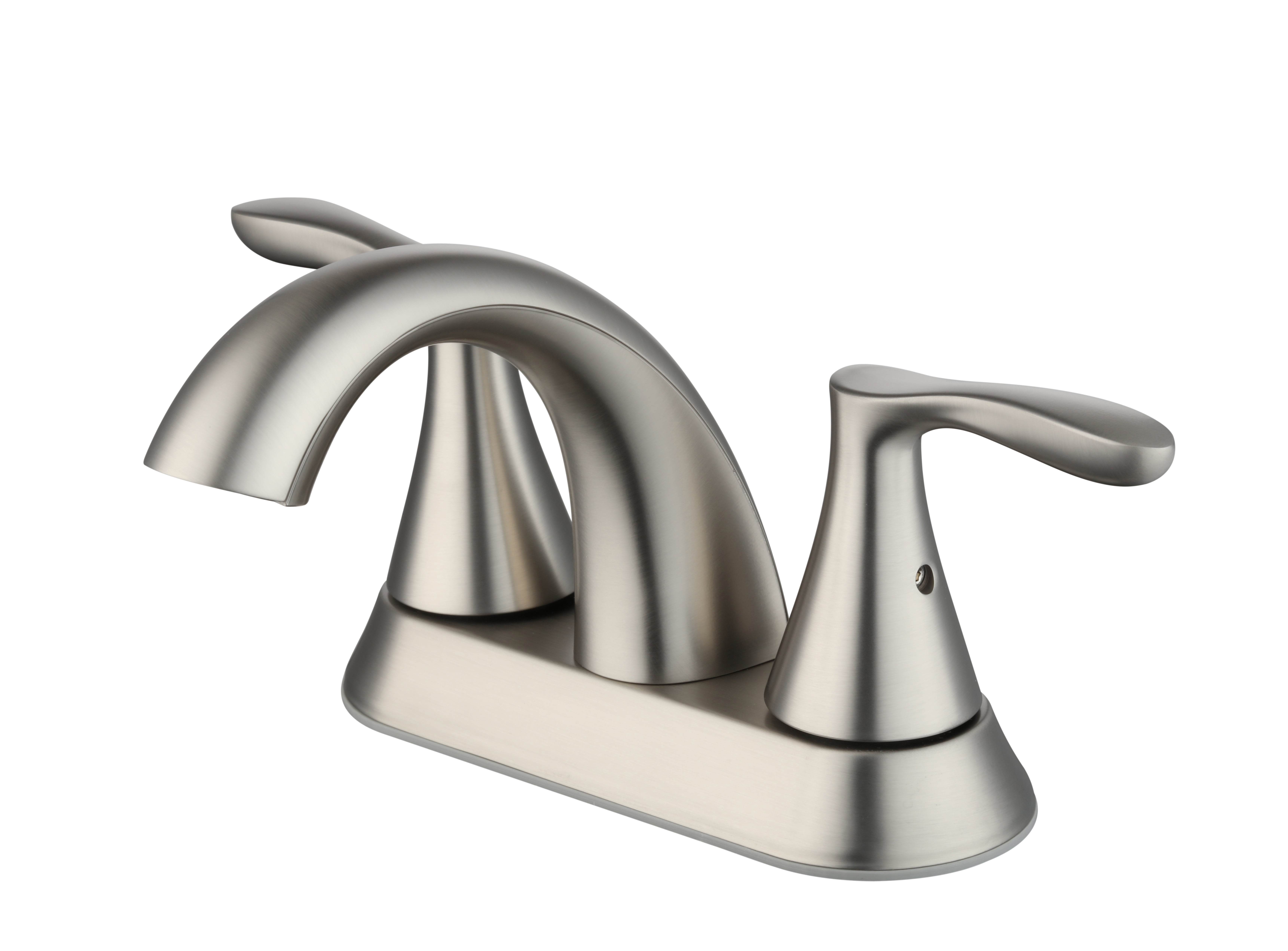 (2 pack) Better Homes & Gardens Simple Flair 4" Centerset Bathroom Faucet in Satin Nickel